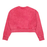 Diesel Felpa Chiusa Girocollo Tinta Unita con Logo per Bambina J02256 FUXIA DIESEL 