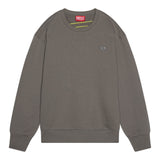 Diesel Felpa Chiusa Girocollo Tinta Unita con Logo per Bambino J02274X VERDE DIESEL 