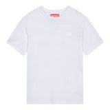 Diesel T-Shirt Girocollo Tinta Unita con Logo per Bambino J02276X BIANCO DIESEL 