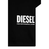 Diesel T-Shirt Girocollo Tina Unita con Stampa Logo Nero per Bambino J02283 NERO DIESEL 