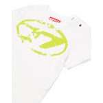 Diesel T-Shirt Girocollo tinta unita con Stampa Bianco per Neonato K00635O BIANCO DIESEL 