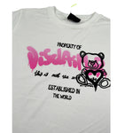 Disclaimer T-Shirt Girocollo tinta unita con Stampa Bianco per Bambina 23IDK53979 BIANCO DISCLAIMER 