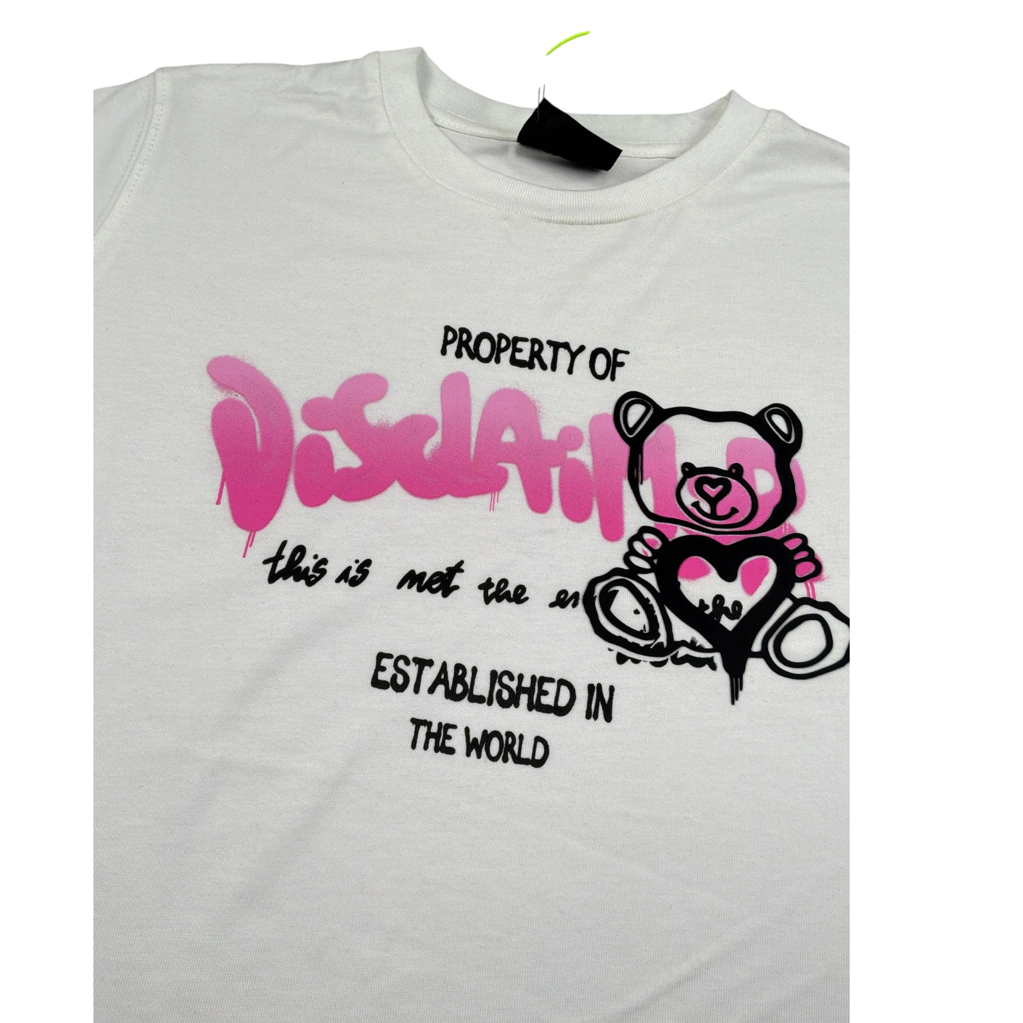 Disclaimer T-Shirt Girocollo tinta unita con Stampa Bianco per Bambina 23IDK53979 BIANCO DISCLAIMER 