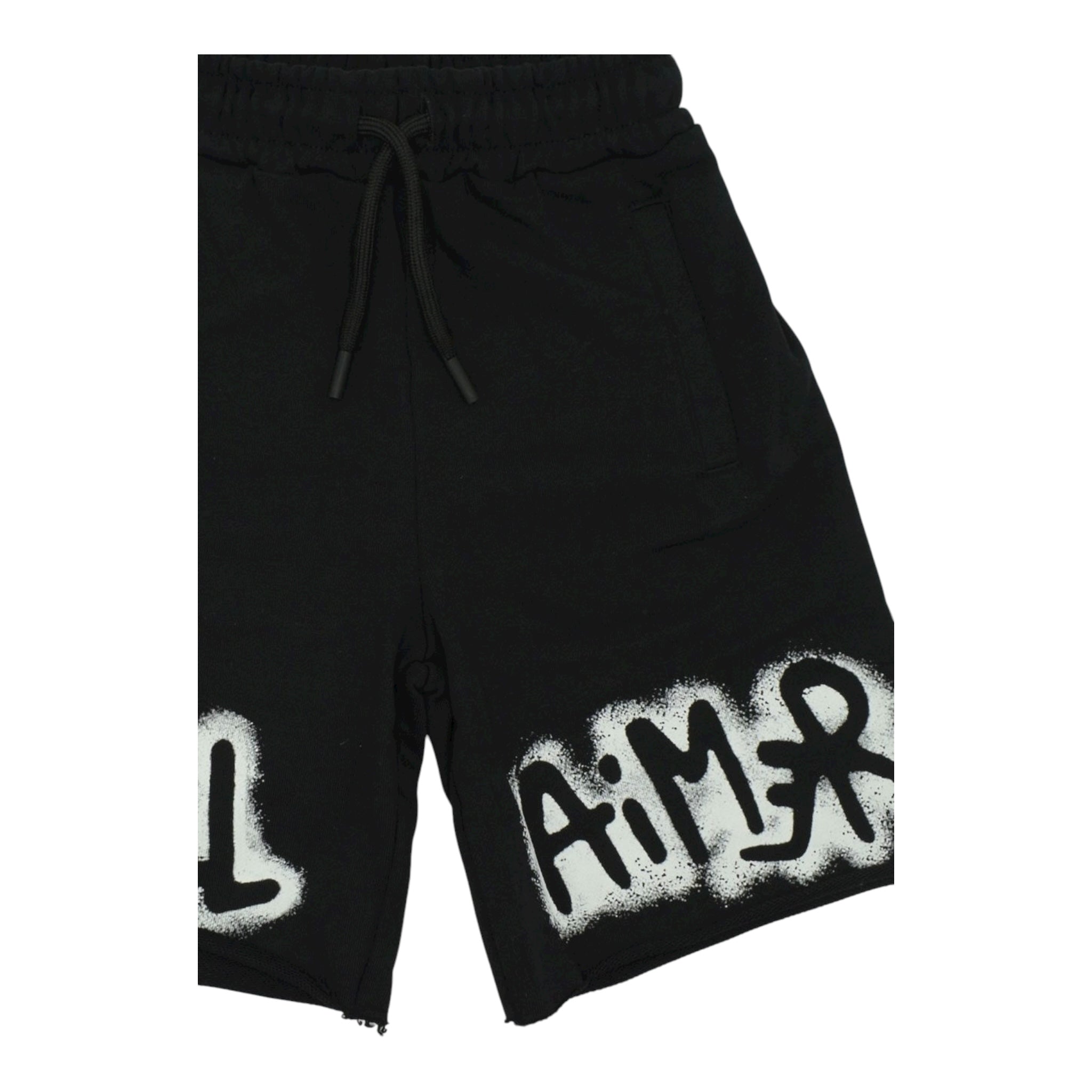 Disclaimer Bermuda Tinta Unita con Stampa per Bambino 25EDK58412 NERO DISCLAIMER 