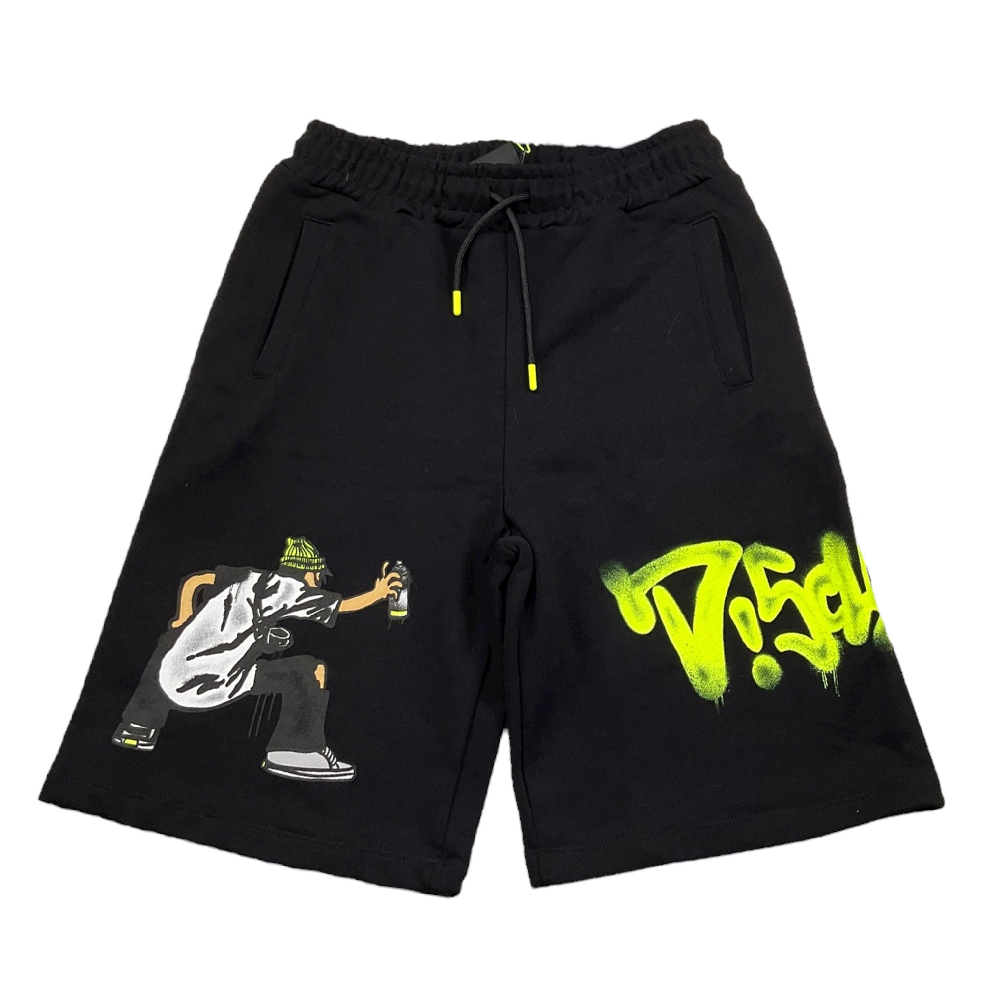 Disclaimer Bermuda Tinta Unita con Logo per Bambino 25EDK58420 NERO DISCLAIMER 