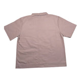 Disclaimer Camicia Mezza Manica Tinta Unita con Zip per Bambino 25EDK58456 BEIGE DISCLAIMER 