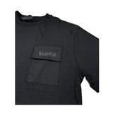 Disclaimer T-Shirt Girocollo Tinta Unita con Taschino per Bambino 25EDK58460 NERO DISCLAIMER 