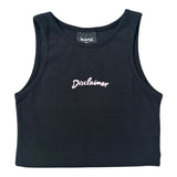 Disclaimer Top Giromanica Tinta Unita con Logo per Bambina 25EDK58502 NERO DISCLAIMER 