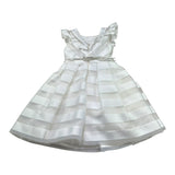 Dixie Abito Tinta Unita con Brillantini E Trasparenze per Bambina 713912 BIANCO DIXIE 