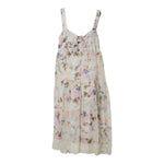 Dixie Abito Tinta Unita con Fantasia Fiori per Bambina AB57364G39 BEIGE DIXIE 