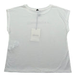 Dixie T-Shirt Girocollo Tinta Unita con Stampa per Bambina MB68030G74 PANNA DIXIE 