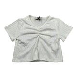 Dixie T-Shirt Tinta Unita Modello Crop per Bambina MBB4070G74 BIANCO DIXIE 