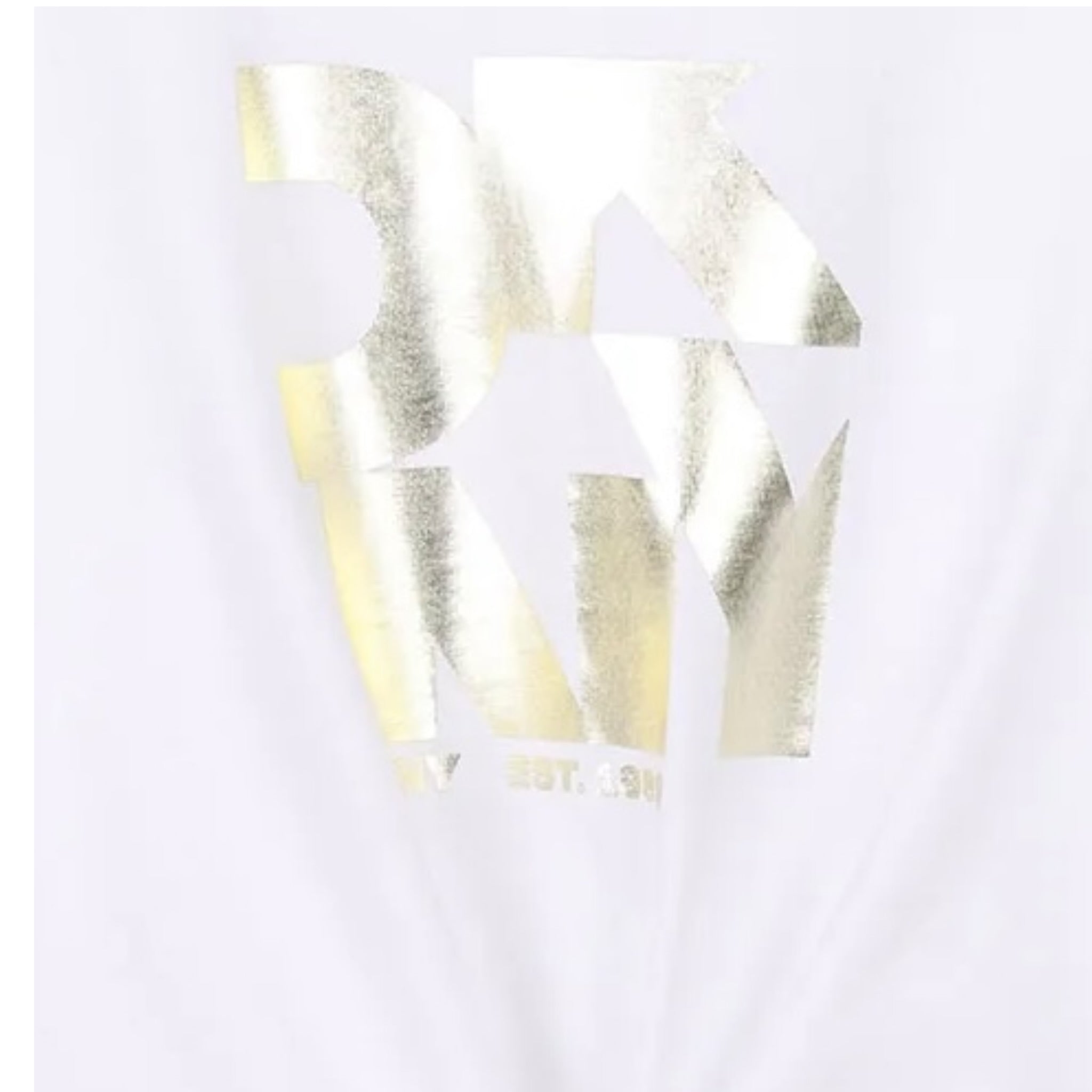 Dkny T-Shirt Girocollo Tinta Unita con Stampa per Bambina D62309 BIANCO DKNY 
