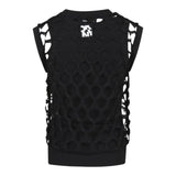 Dkny Canotta Tinta Unita Cont Trafori per Bambina D62317 NERO DKNY 