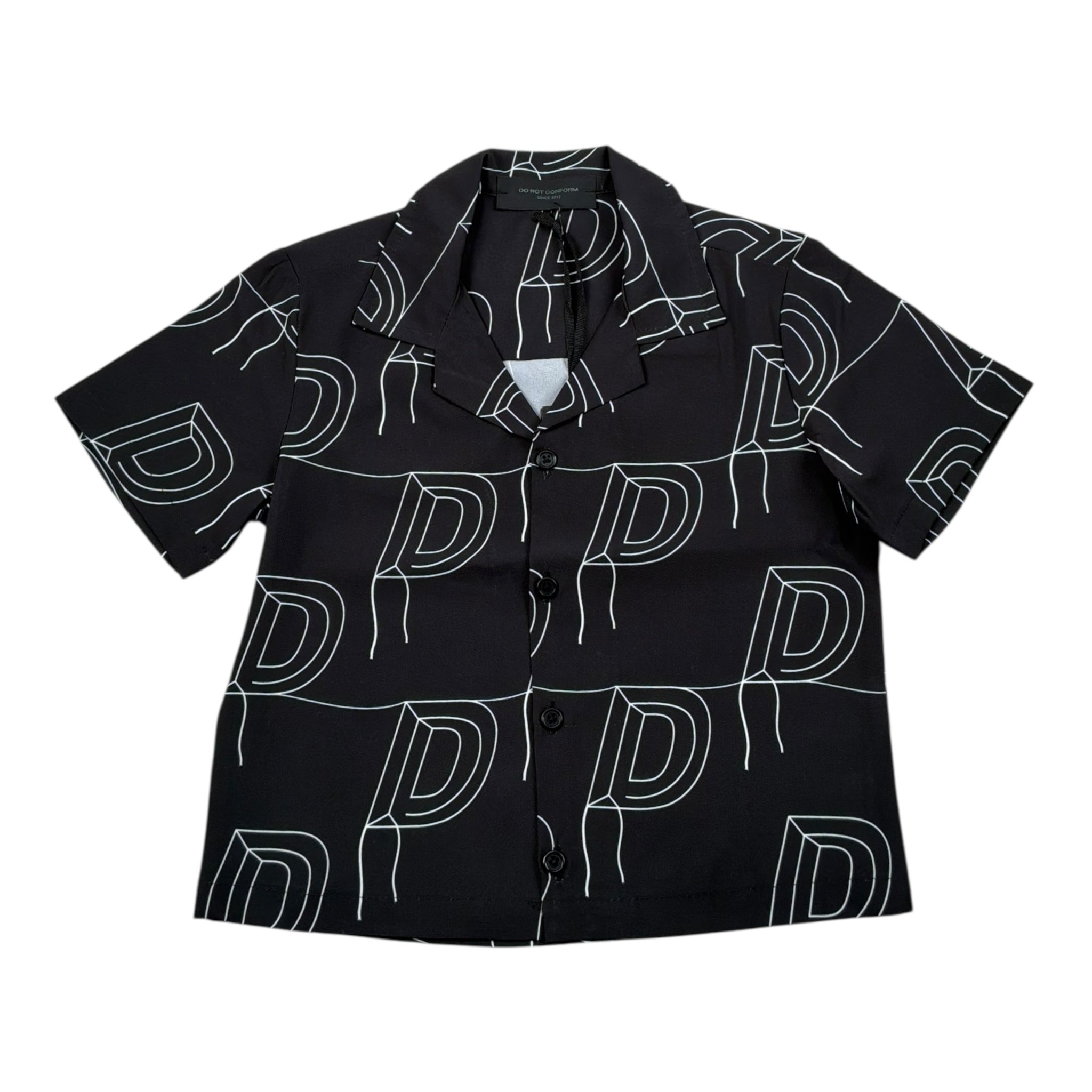 Do Not Conform Camicia Mezza Manica Tinta Unita Stampa Fantasia per Neonato DCAN NERO DO NOT CONFORM 