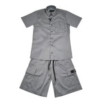 Do Not Conform Completo 2 Pezzi Camicia-Bermuda Tinta Unita per Bambino DCM014 GRIGIO DO NOT CONFORM 