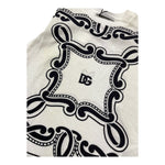 Dolce & Gabbana T-Shirt Girocollo Tinta Unita con Stampa Fantasia per Neonato L1JT7W BIANCO DOLCE & GABBANA 