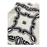 Dolce & Gabbana T-Shirt Girocollo Tinta Unita con Stampa Fantasia per Neonato L1JT7W BIANCO DOLCE & GABBANA 