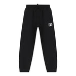 Dolce & Gabbana Pantalone Tinta Unita con Logo per Bambino L4JPGD NERO DOLCE & GABBANA 