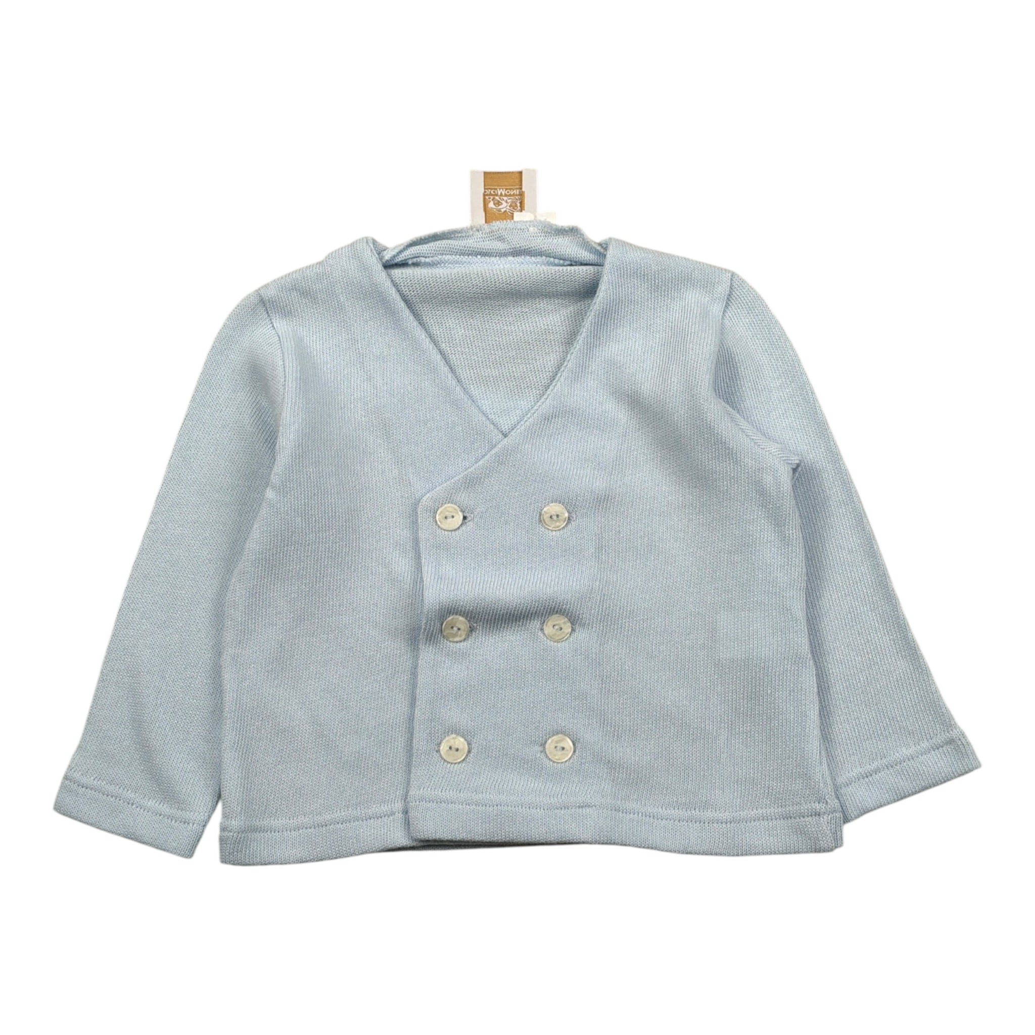 Dolcimonelli Cardigan tinta unita con Bottoni Azzurro per Neonato 431801116 AZZURRO DOLCIMONELLI 
