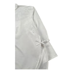 Dondup Camicia Manica Lunga Tinta Unita con Ricamo Logo per Bambina DFCA037X BIANCO DONDUP 