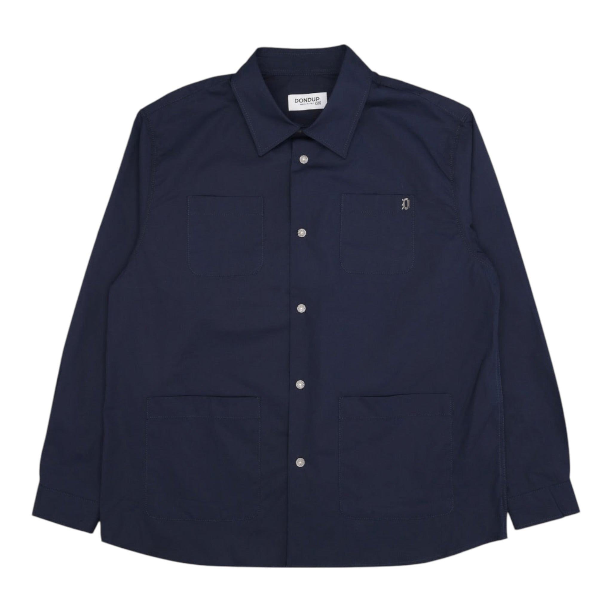 Dondup Camicia Tinta Unita Manica Lunga per Bambino DMCA034X BLU DONDUP 