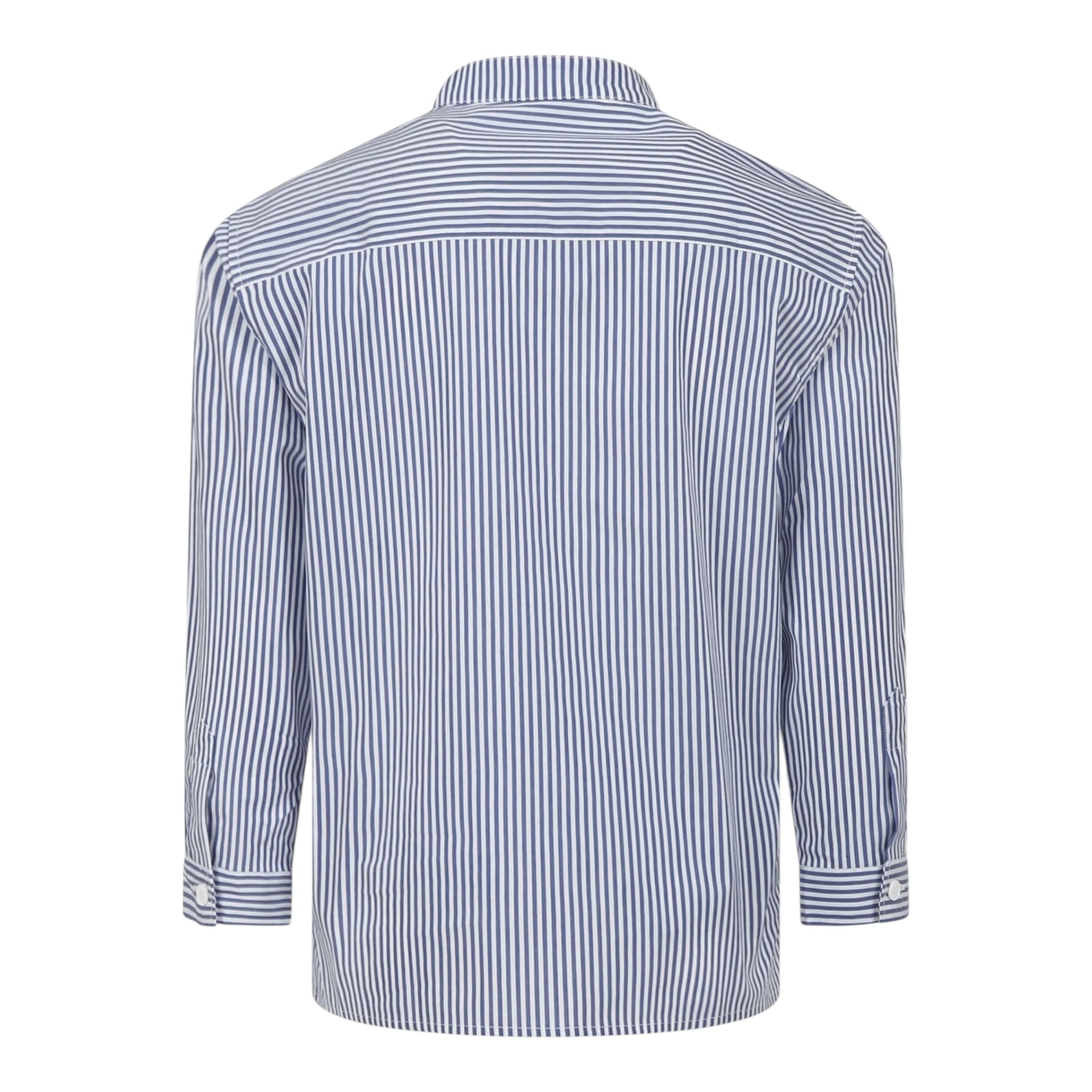 Dondup Camicia Tinta Unita con Fantasia A Righe per Bambino DMCA035 AZZURRO DONDUP 