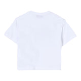 Dondup T-Shirt Girocollo Tinta Unita con Stampa per Bambina DMTS042X BIANCO DONDUP 