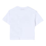 Dondup T-Shirt Girocollo Tinta Unita con Stampa per Neonata DMTS042XN BIANCO DONDUP 