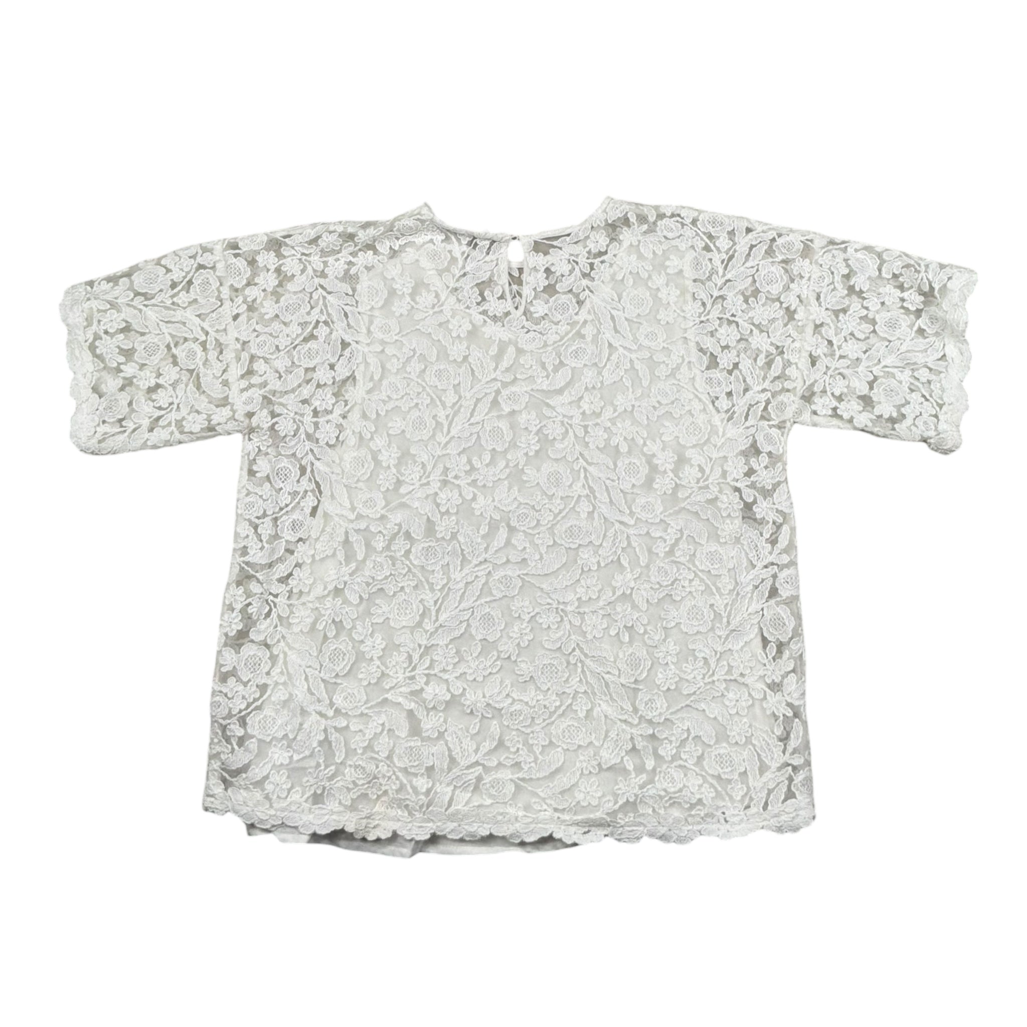 Dondup Camicia Mezza Manica Ricamata con Canotta per Bambina SFCA028 BIANCO DONDUP 