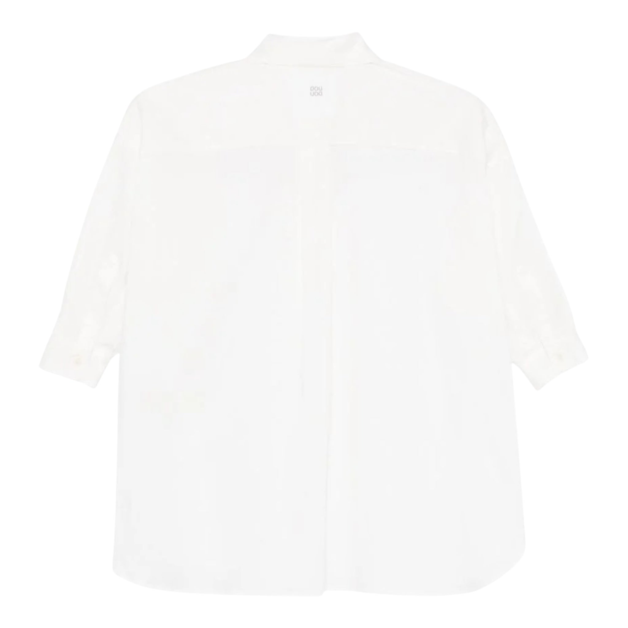 Dou Dou Camicia Tinta Unita Manica Lunga per Bambina DW1A20X BIANCO DOU DOU 