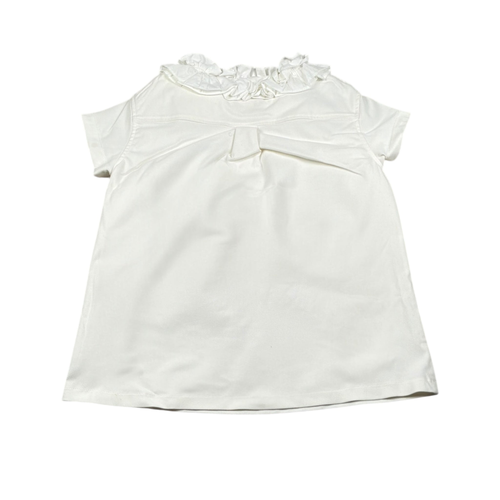 Dou Dou Abito Tinta Unita Mezza Manica per Bambina DW1A31 PANNA DOU DOU 