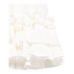 Dou Dou Abito Tinta Unita Mezza Manica con Balze per Bambina DW1A61 BIANCO DOU DOU 