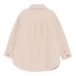 Dou Dou Camicia Tinta Unita con Tasche E Stampa per Bambina DW277 BEIGE DOU DOU 