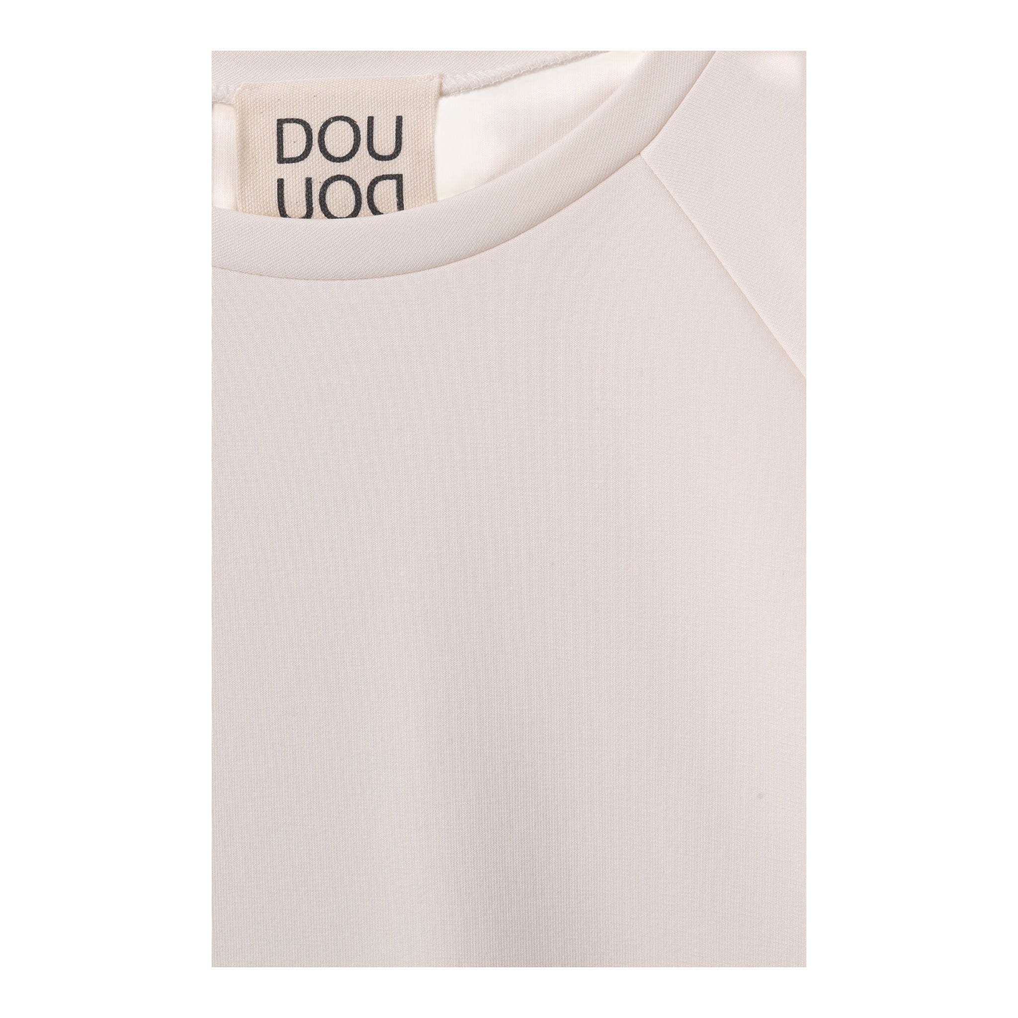 Dou Dou Felpa Chiusa Girocollo Tinta Unita per Bambina DW4A30 PANNA DOU DOU 