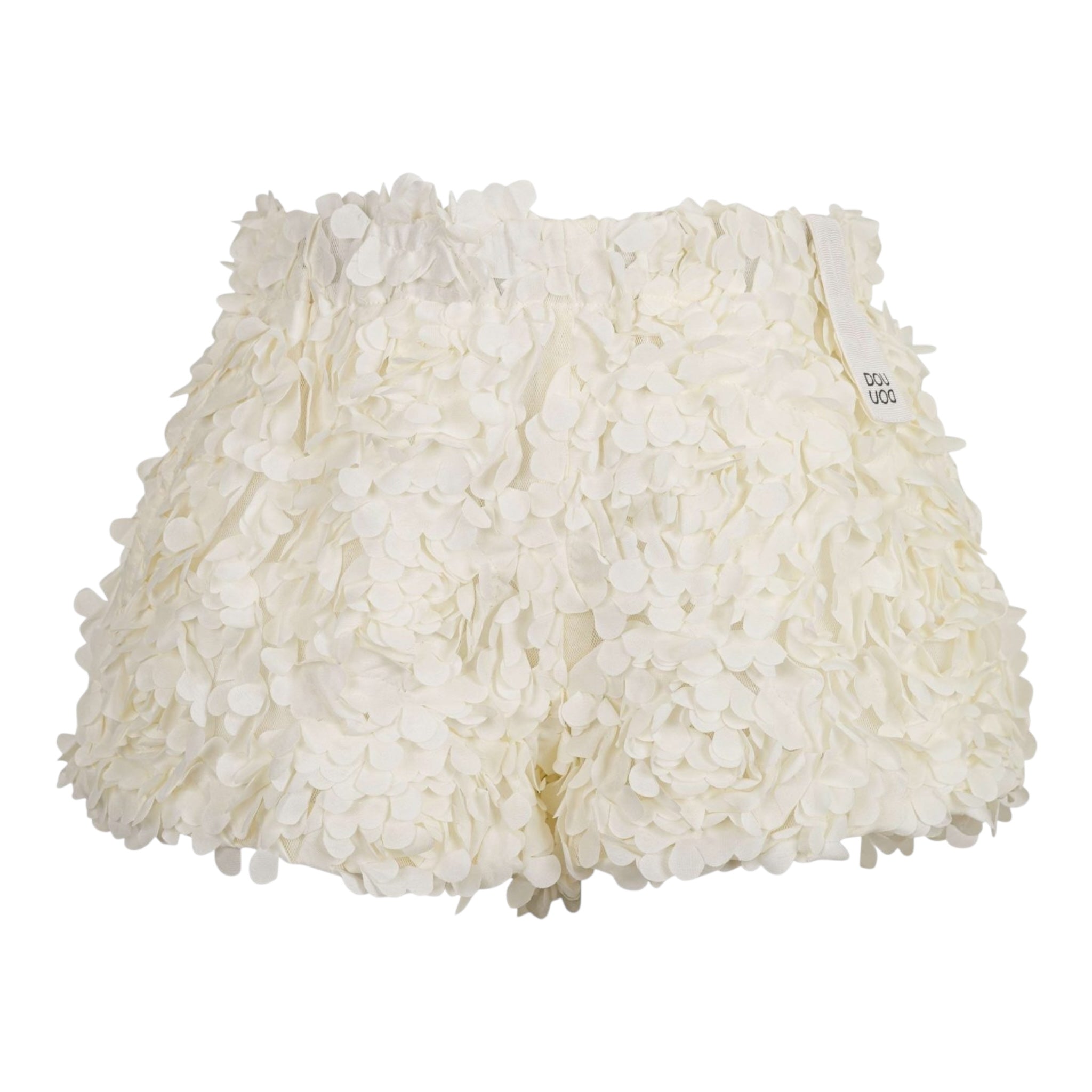 Dou Dou Short Tinta Unita con Applicazioni per Bambina DW6A99 PANNA DOU DOU 
