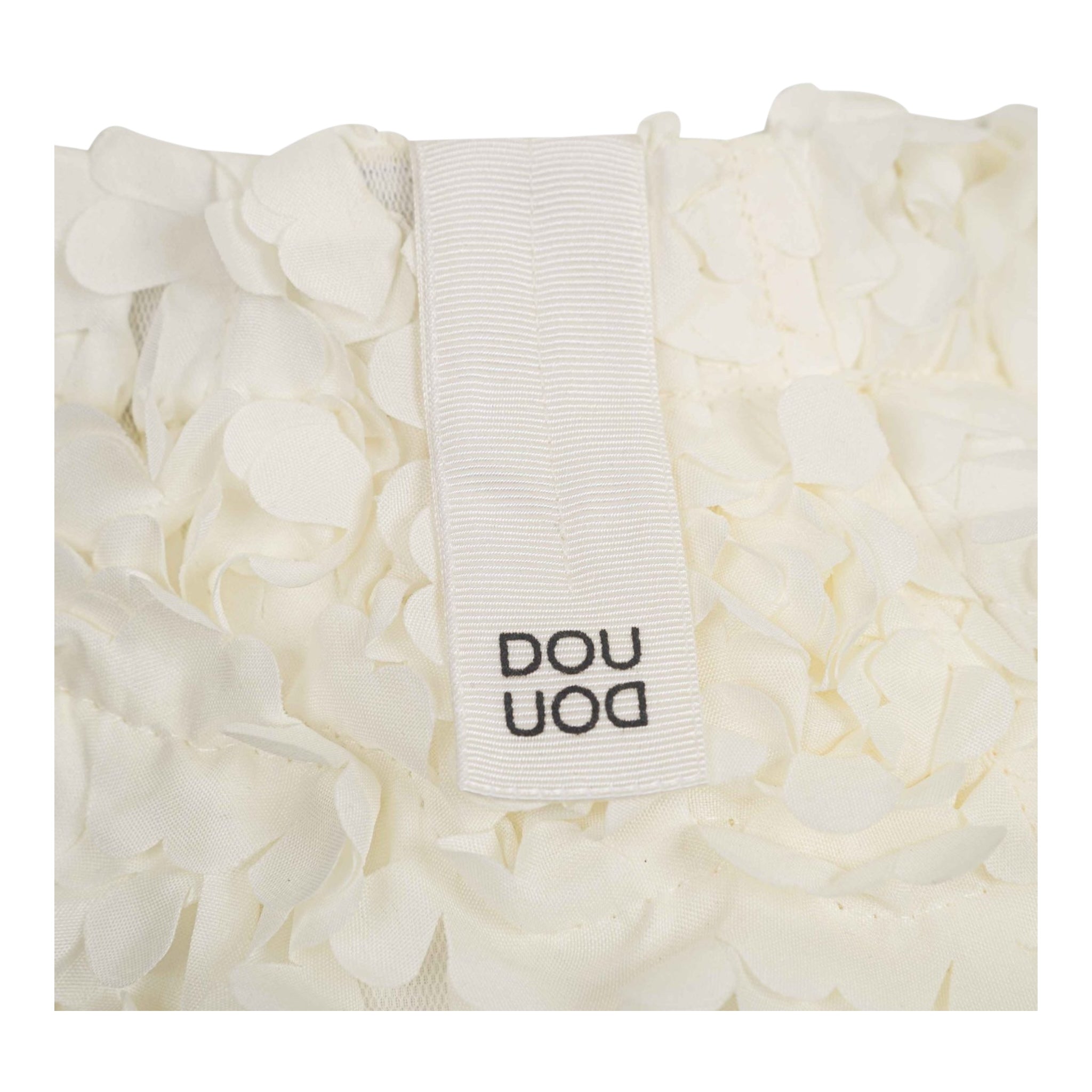 Dou Dou Short Tinta Unita con Applicazioni per Bambina DW6A99 PANNA DOU DOU 
