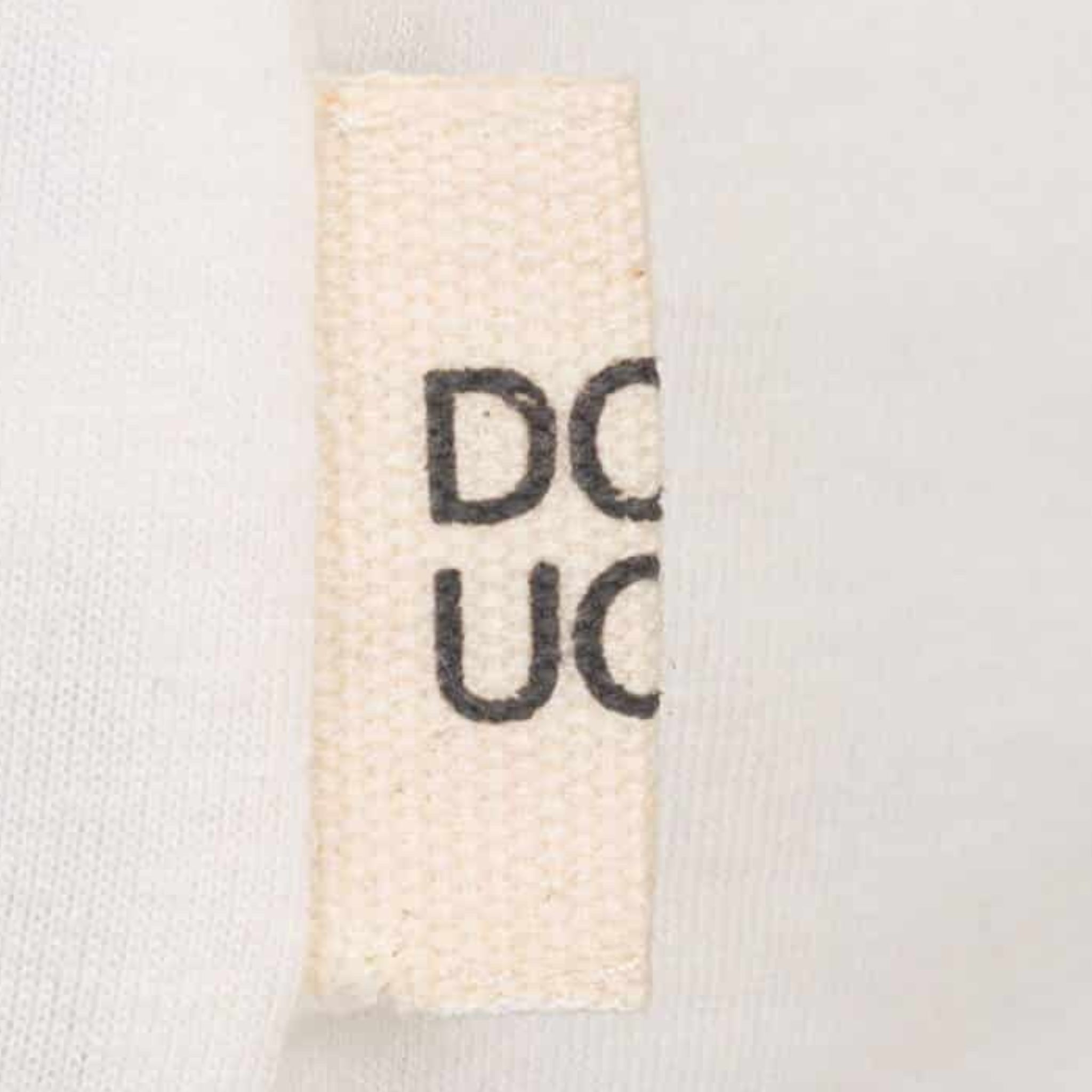 Dou Dou T-Shirt Girocollo Tinta Unita con Stampa per Bambino DW8P21 BIANCO DOU DOU 