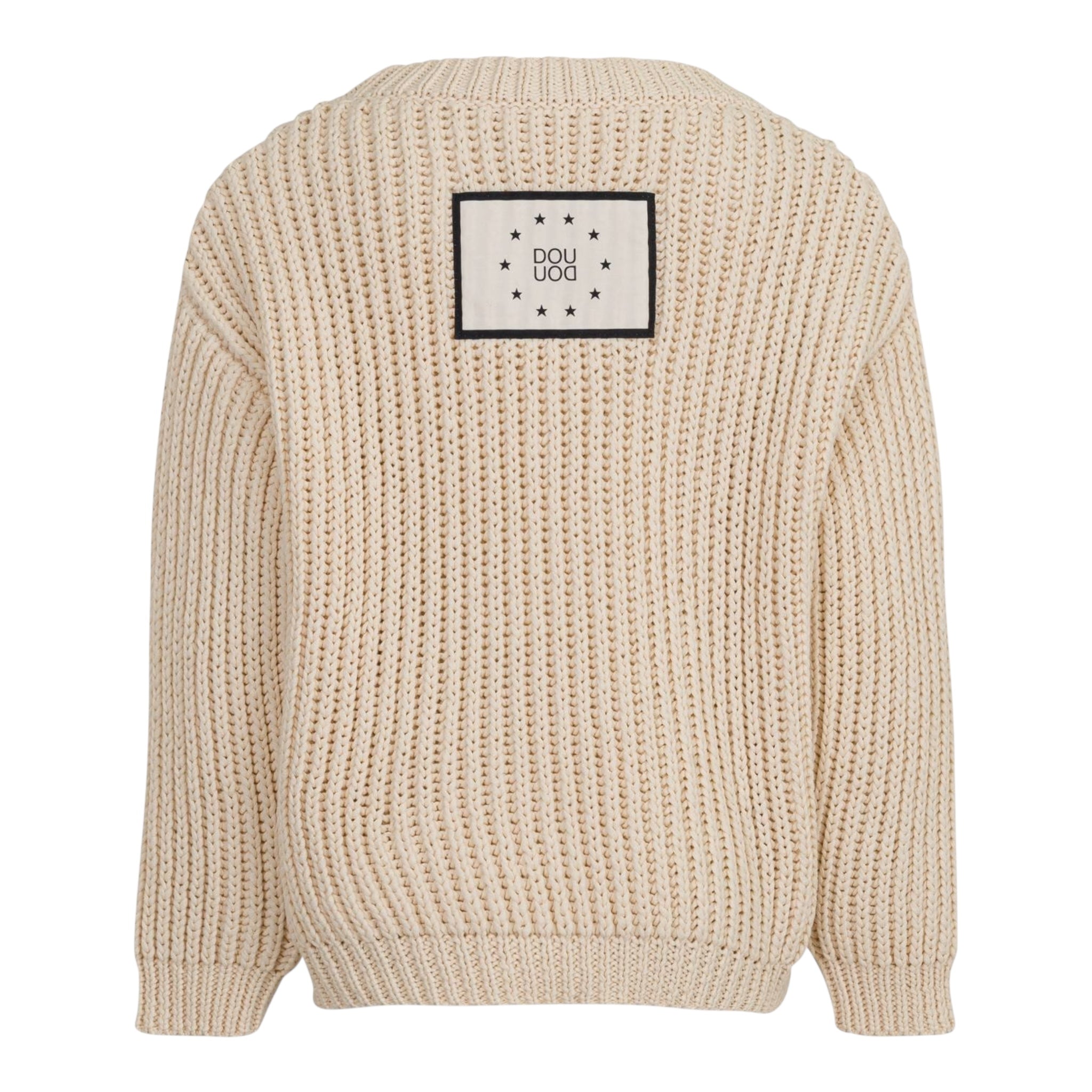 Dou Dou Maglia Tinta Unita con Logo Retro per Bambina DW9P10X BEIGE DOU DOU 