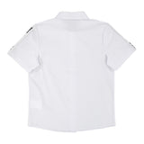 Dropseason2 Camicia Mezza Manica Tinta Unita con Logo per Bambino K048 BIANCO DROPSEASON2 