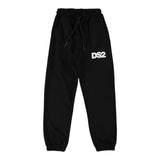 Dropseason2 Pantalone Tuta Tinta Unita con Stampa per Bambino SS25K027 NERO DROPSEASON2 