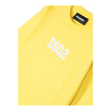 Dsquared2 T-Shirt Girocollo Tinta Unita con Stampa per Bambino DQ1622 GIALLO DSQUARED2 