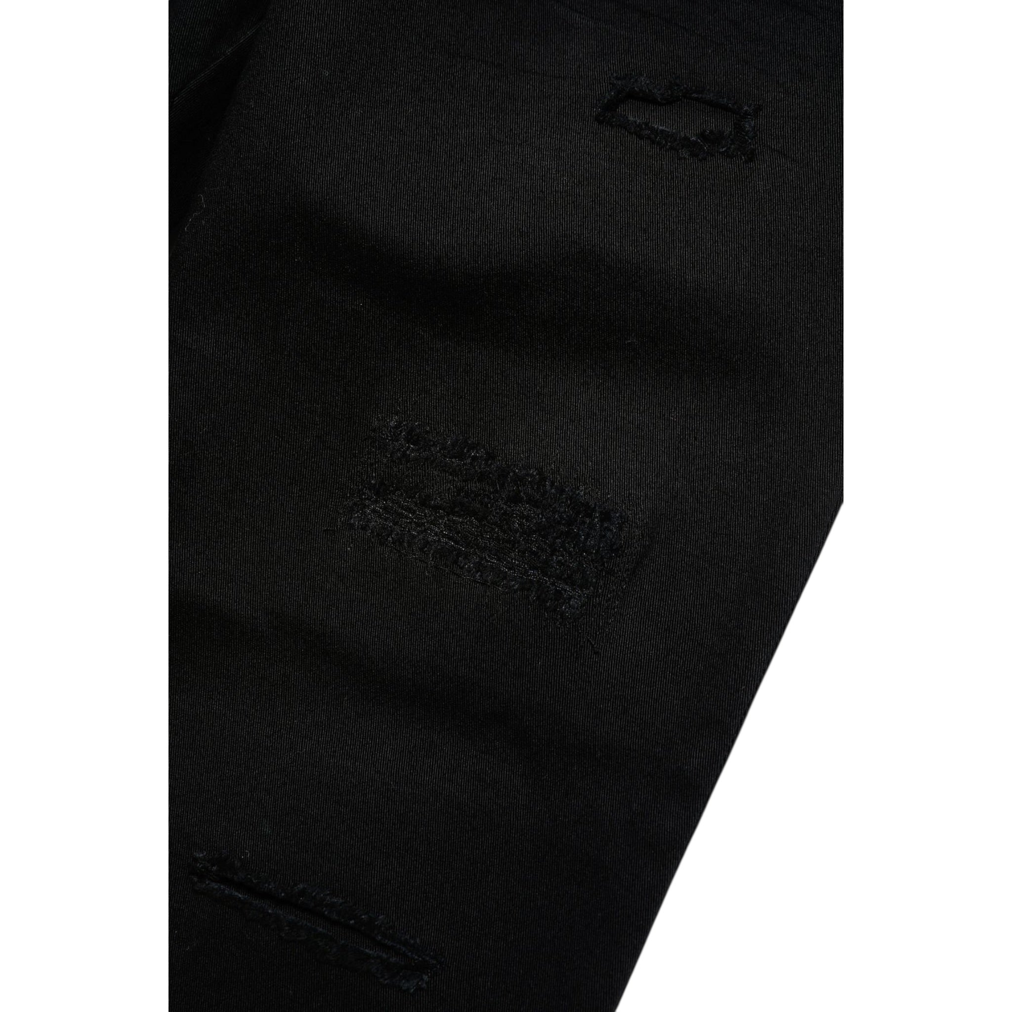Dsquared2 Pantalone Tinta Unita con Strappi per Bambino DQ1748 NERO DSQUARED2 