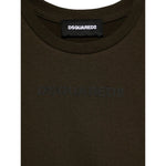 Dsquared2 T-Shirt Girocollo Tinta Unita con Stampa per Bambino DQ2478 VERDE DSQUARED2 