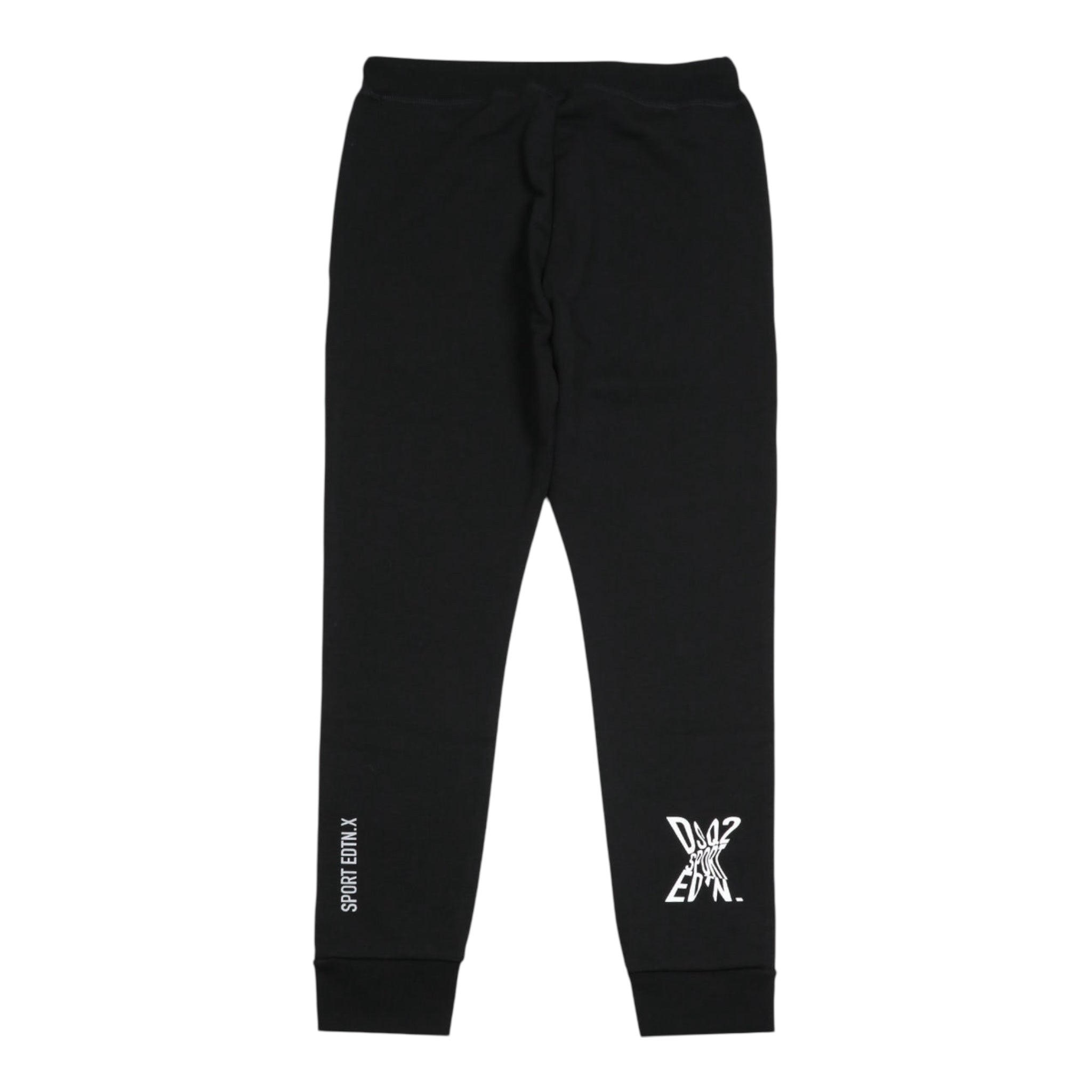 Dsquared2 Pantalone Tuta Tinta Unita con Logo per Bambino DQ2527XXXX NERO DSQUARED2 