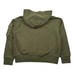 Dsquared2 Felpa Chiusa con Cappuccio Tinta Unita per Bambino DQ2735 VERDE DSQUARED2 