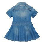 Dsquared2 Abito Mezza Manica In Denim tinta unita Blu per Neonata DQ2762 BLU DSQUARED2 