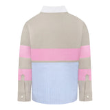 Dsquared2 Camicia Manica Lunga Bicolore per Bambino DQ2772 BIANCO/BEIGE DSQUARED2 