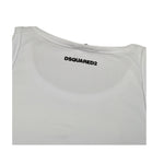 Dsquared2 Canotta Girocollo tinta unita con Logo Bianco per Bambino DQ2783X BIANCO DSQUARED2 