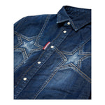 Dsquared2 Camicia In Denim Manica Lunga Tinta Unita per Bambino DQ2831X BLU DSQUARED2 